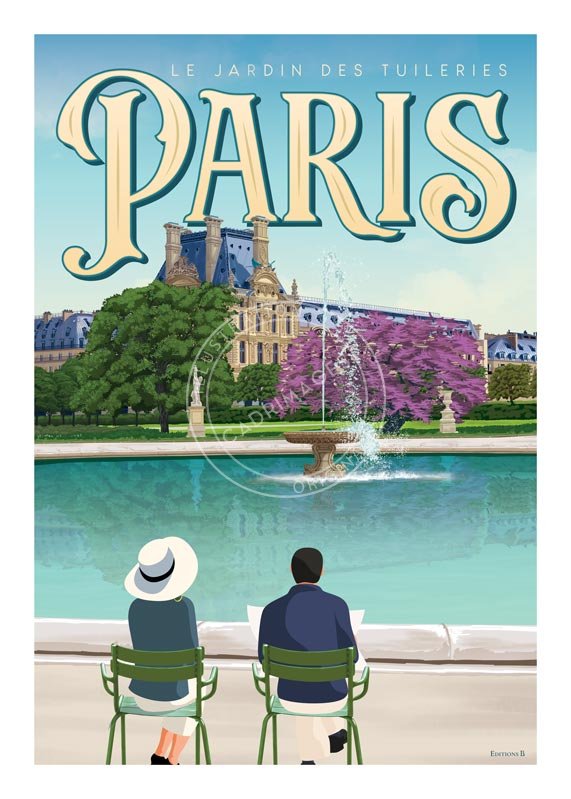 Affiche de Paris, le Jardin des Tuileries