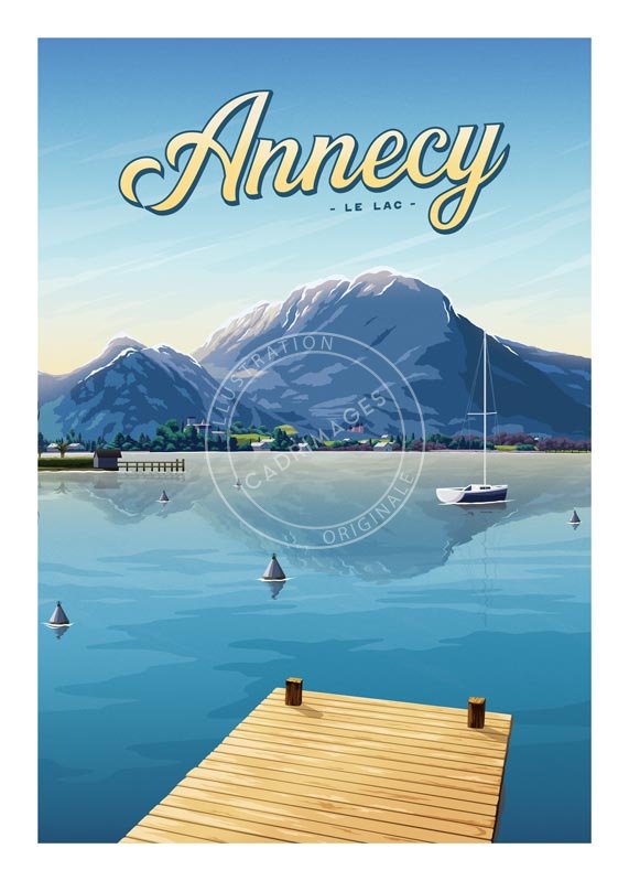 Affiche d'Annecy, le lac II