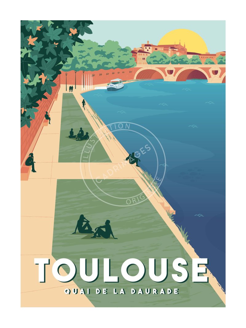 Affiche Pop de Toulouse, Quai de la Daurade