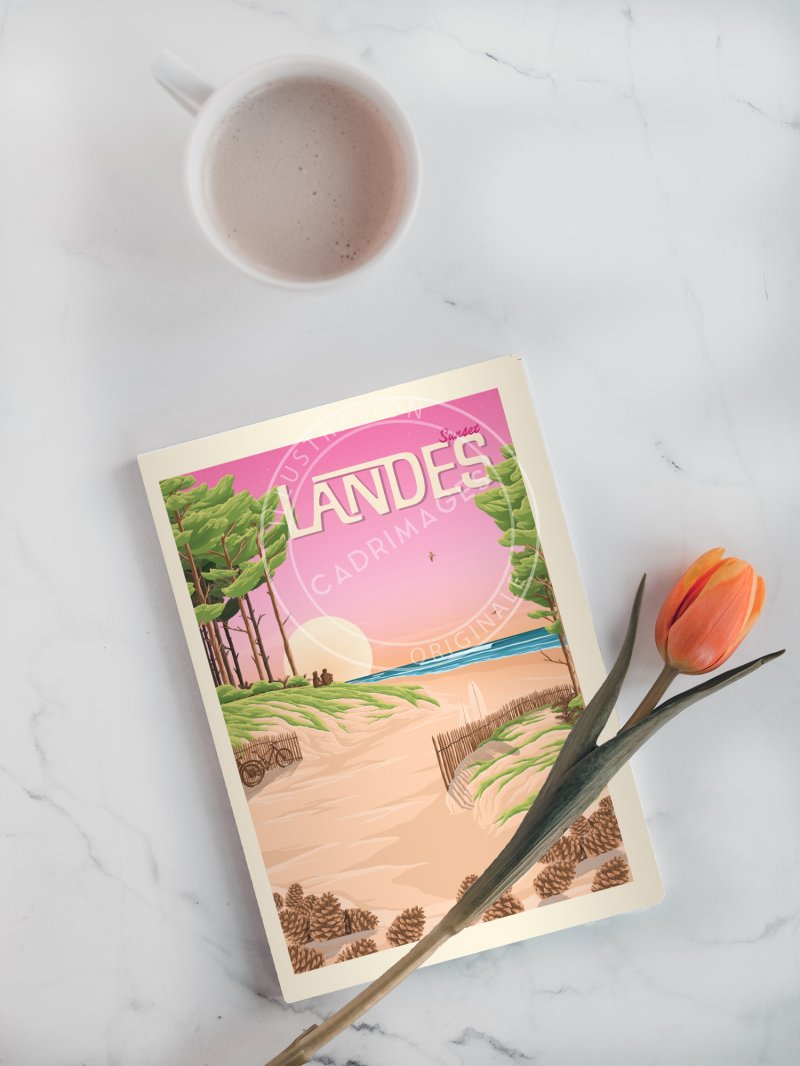 Notebook Landes sunset pink