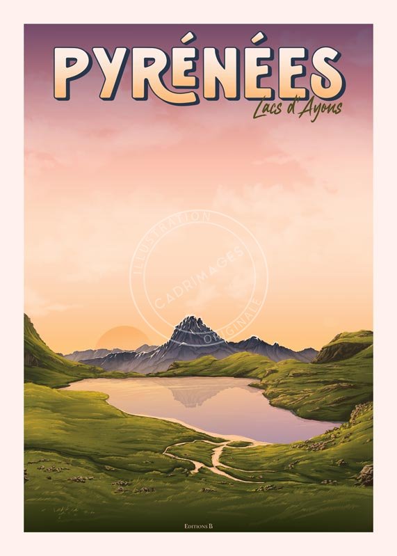 Affiche des Pyrénées, le lac d'Ayous