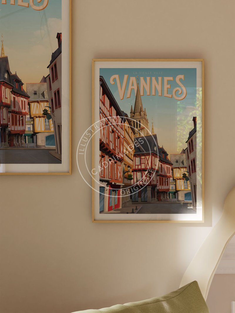 Affiche de Vannes, la vieille ville