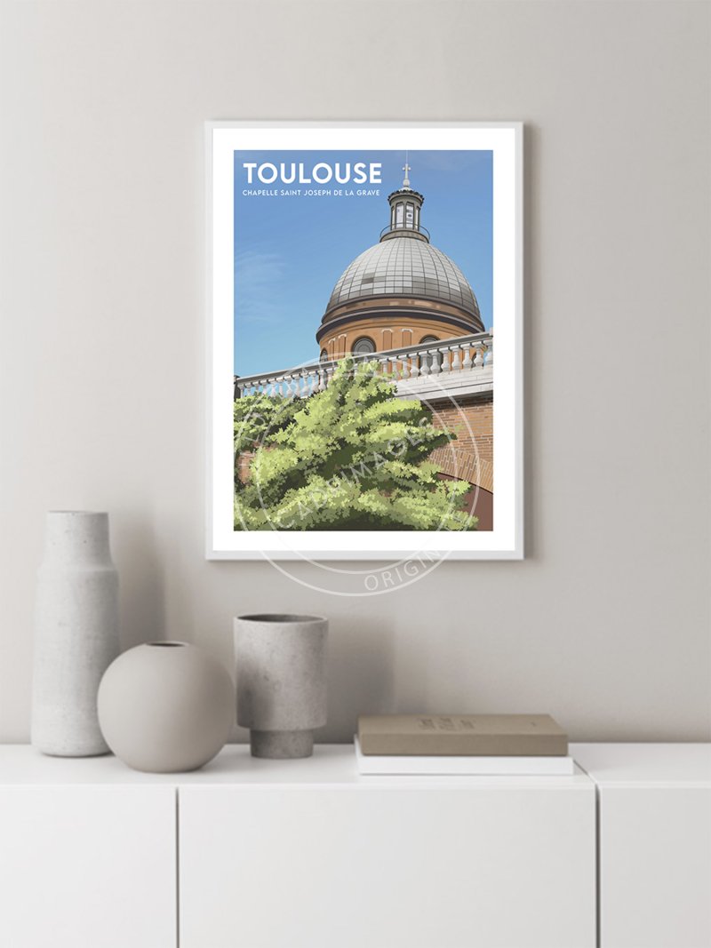 Affiche de Toulouse, La Chapelle Saint Joseph de la Grave bleu