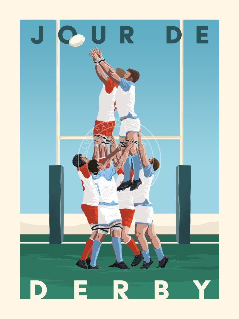 Affiche de rugby, Jour de Derby