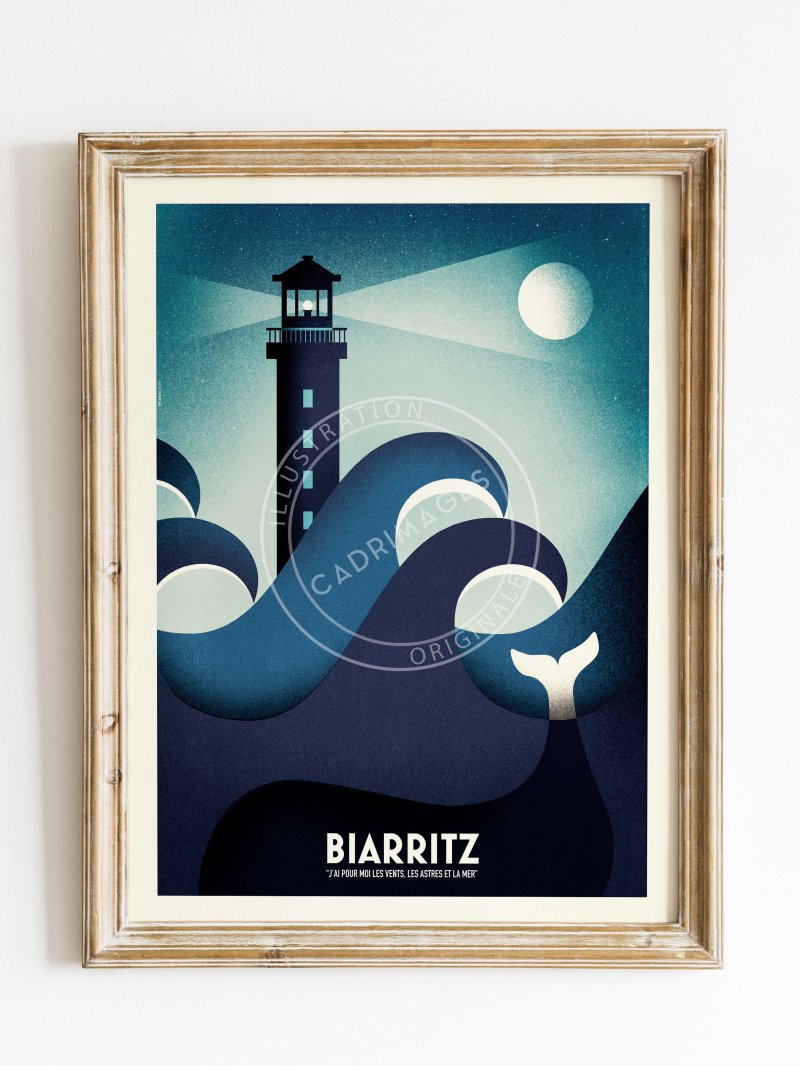 Affiche de Biarritz, Le Phare de Nuit