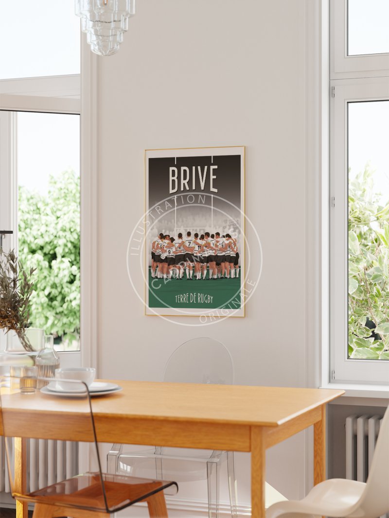 Affiche de rugby, Brive, la victoire