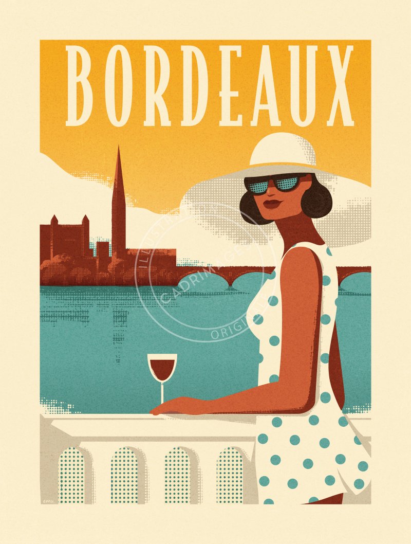 Affiche de Bordeaux, Lady on the River