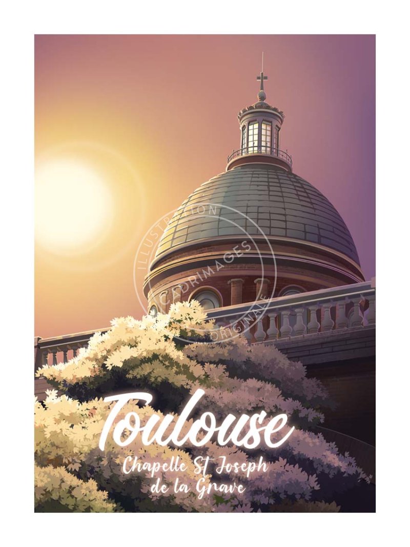 Affiche de Toulouse, La Chapelle Saint Joseph de la Grave rose