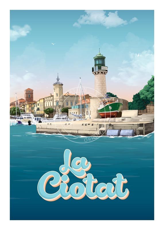 Affiche du Sud Est, phare de la Ciotat