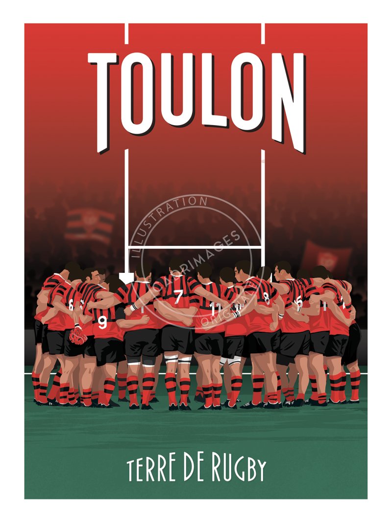 Affiche de rugby, Toulon, la victoire
