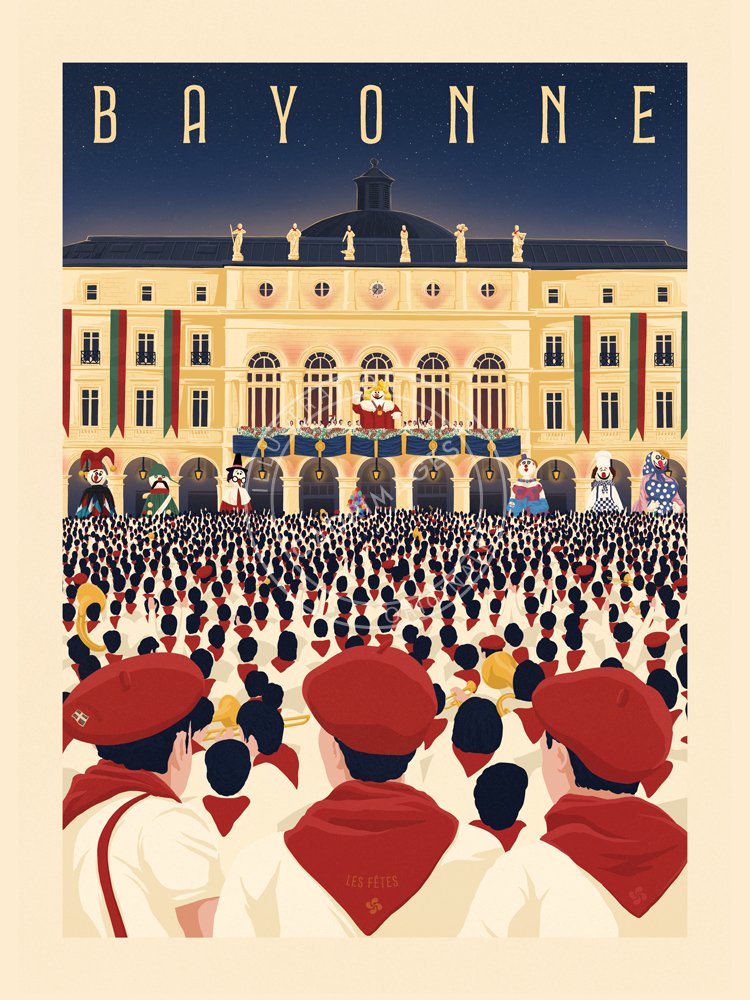 Affiche de Bayonne, les fêtes